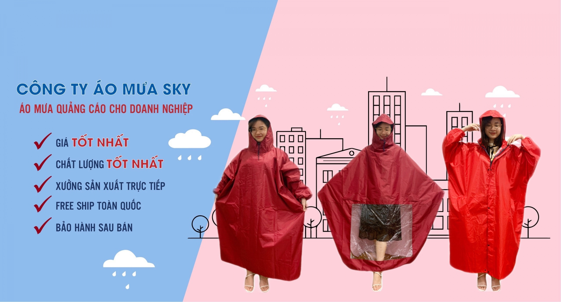 CÁC LOẠI ÁO MƯA VẢI DÙ PHỔ BIẾN HIỆN NAY